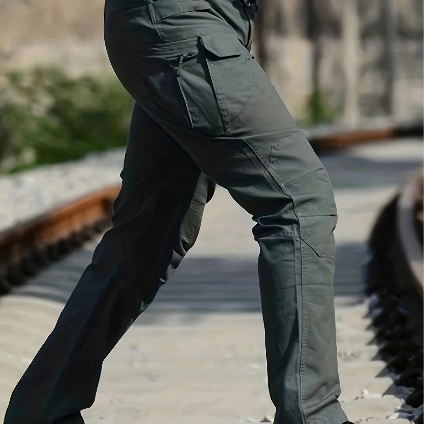 Mens Tactical MultiPocketed Stretchy Breathable Pants