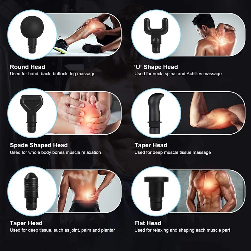Massageador de músculos profundos sem escova, massageador de pescoço e ombro para exercícios, atletas, relaxamento, emagrecimento, alívio da dor
