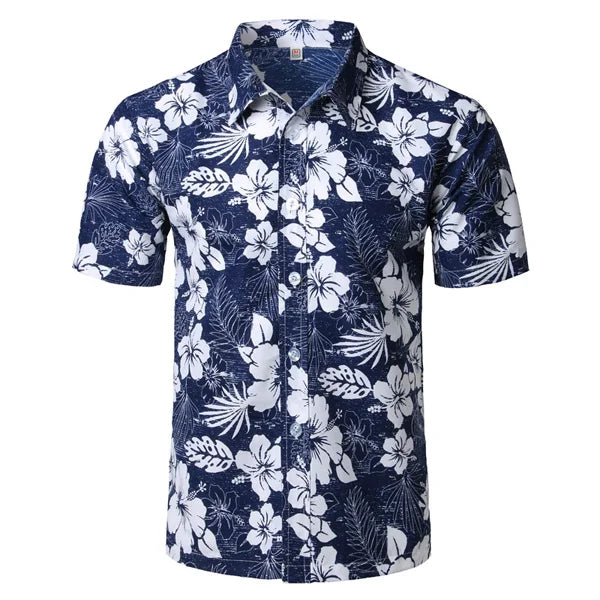 Camisa havaiana masculina de verão para praia