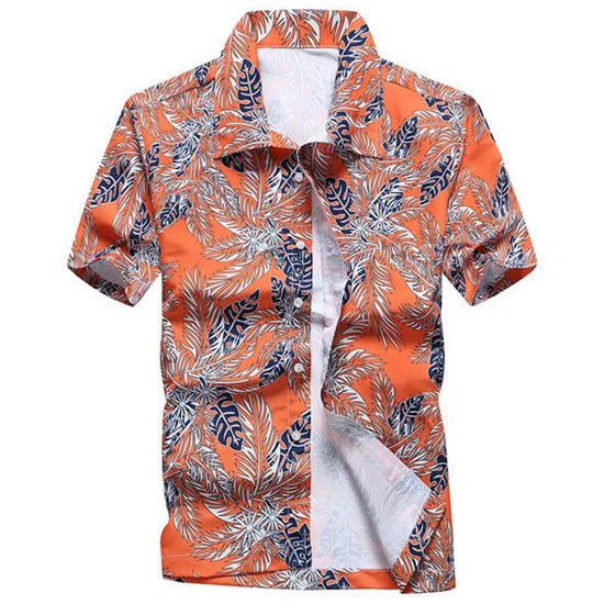 Camisa havaiana masculina de verão para praia