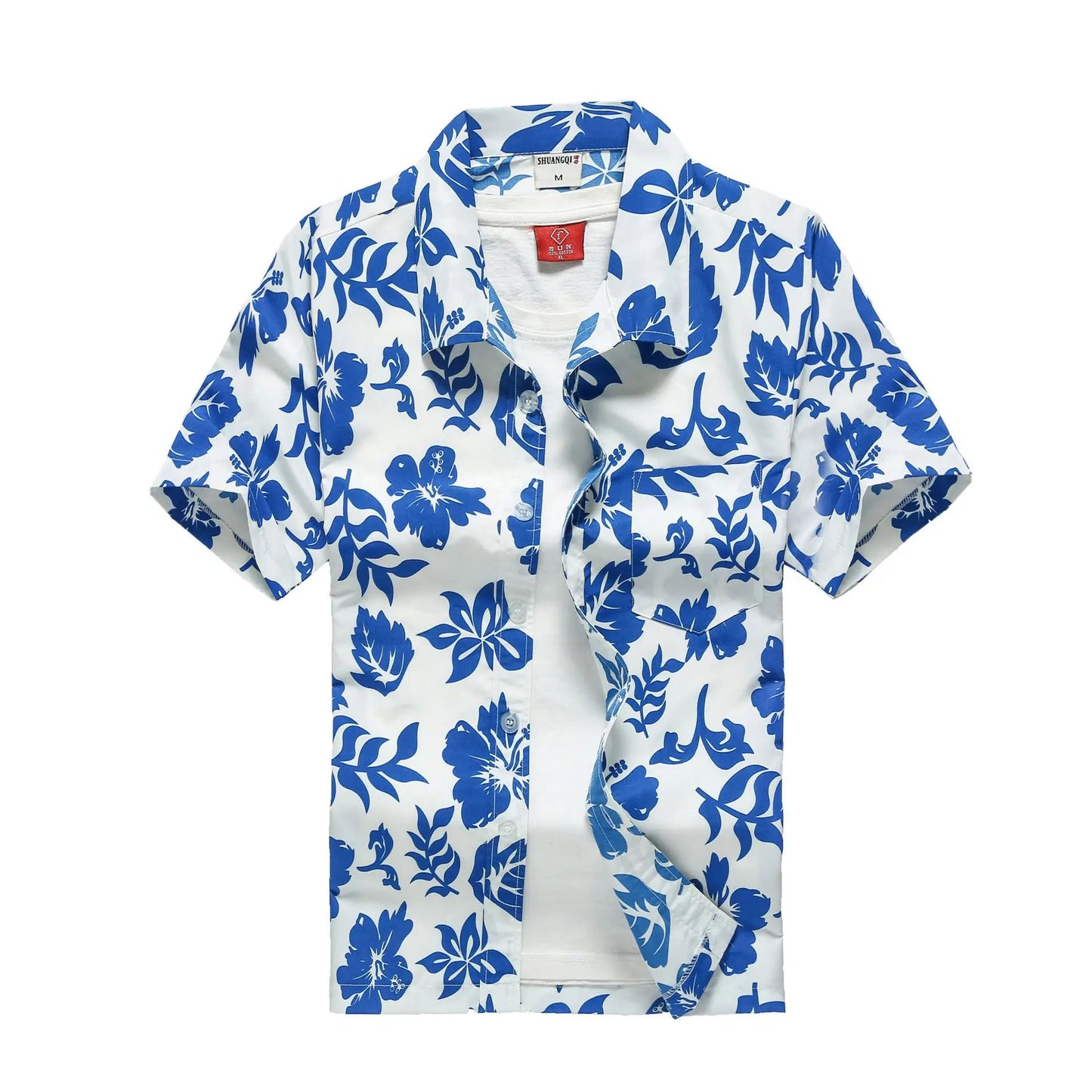 Camisa havaiana masculina de verão para praia