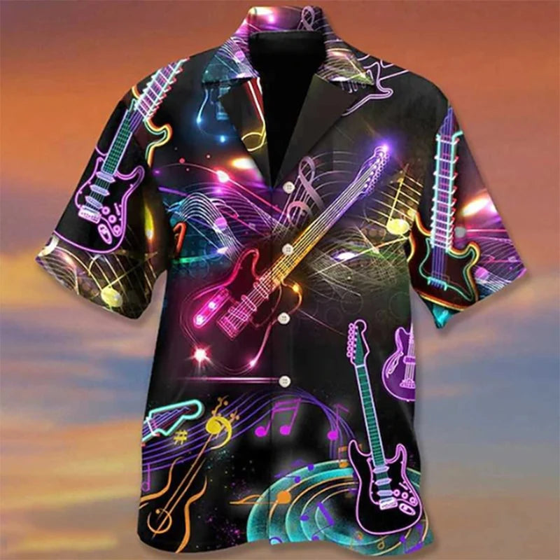 Camisa masculina HD floral de manga curta 3D camisa casual masculina da moda camisa confortável de manga