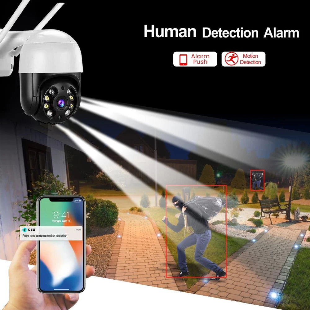 TAITAS 4K 8MP Smart Wifi PTZ Camera 5x Digital Zoom AI Human Detection ONVIF Wireless CCTV IP Camera Iptv Security Protection