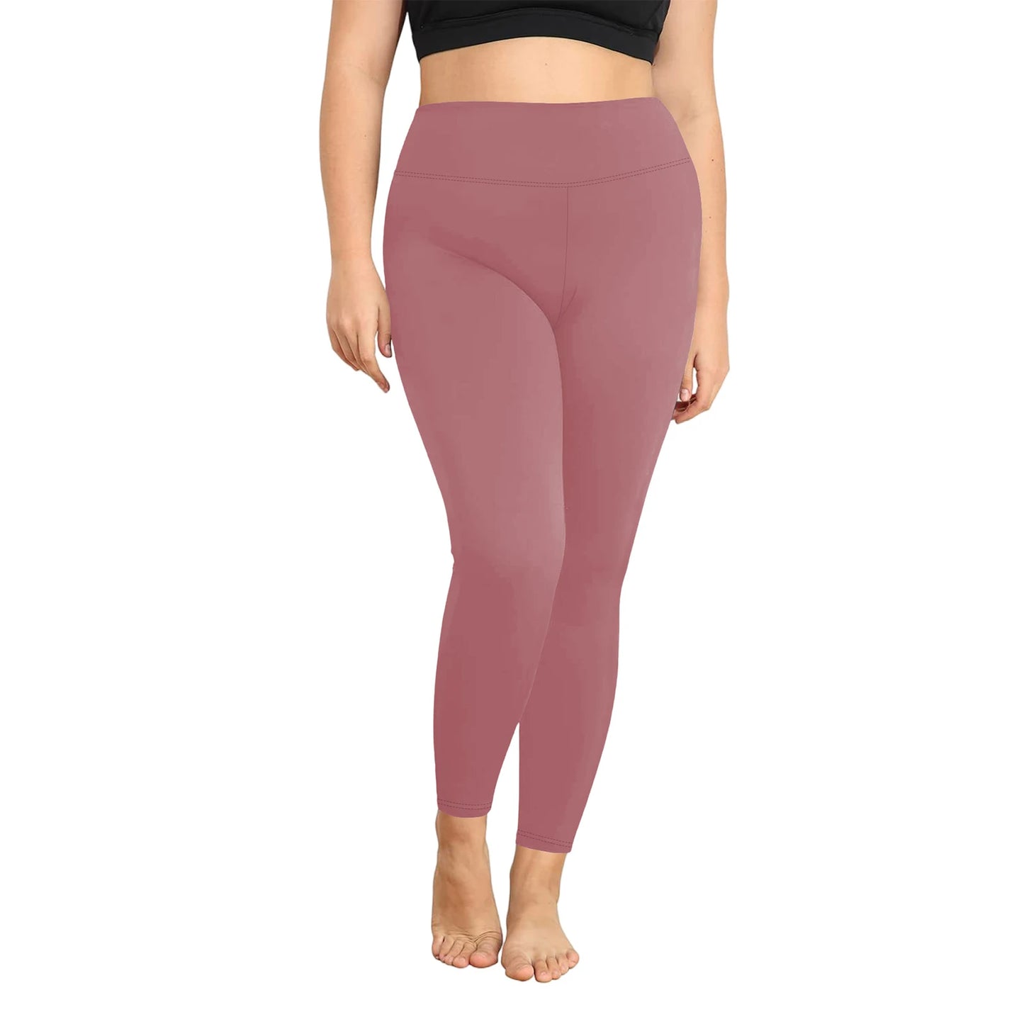 Leggings femininas de cintura alta para yoga, plus size, cor sólida, elástica, calças de treino para corrida, academia, fitness, roupas desportivas, calças de yoga
