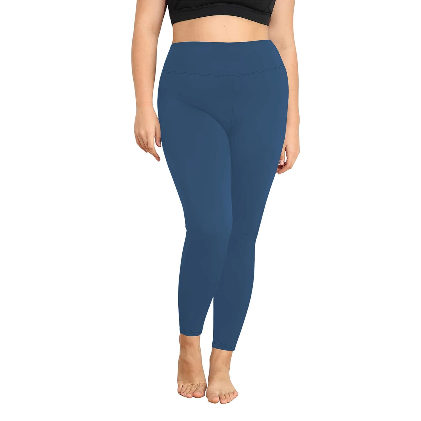 Leggings femininas de cintura alta para yoga, plus size, cor sólida, elástica, calças de treino para corrida, academia, fitness, roupas desportivas, calças de yoga