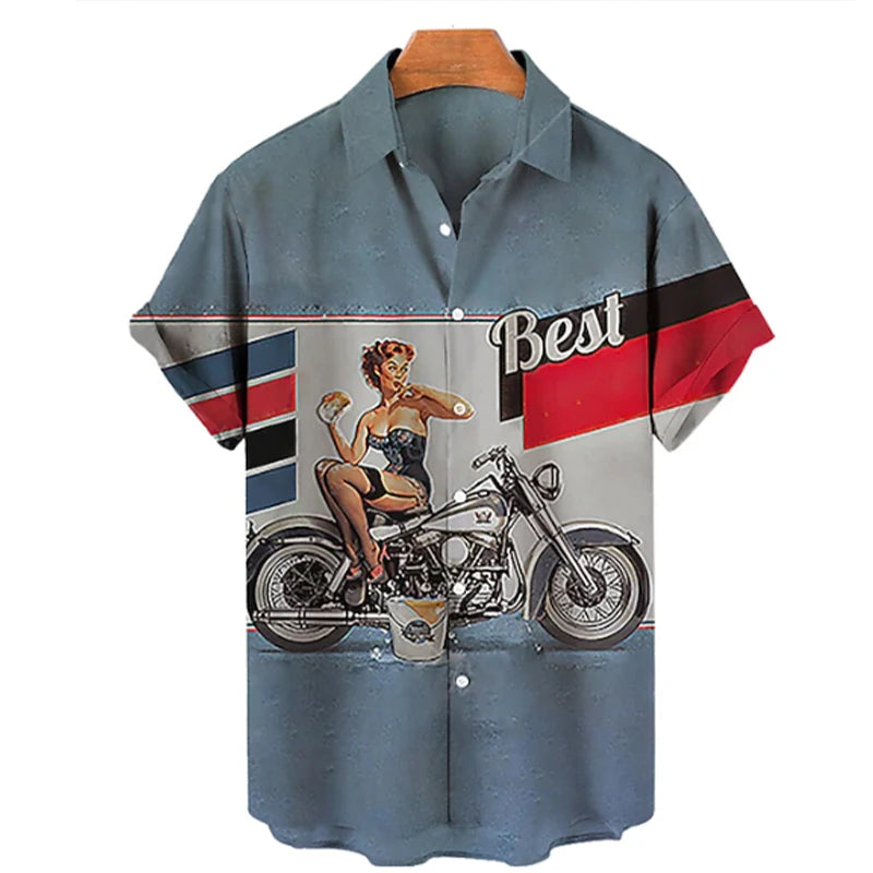 Camisa masculina HD floral de manga curta 3D camisa casual masculina da moda camisa confortável de manga