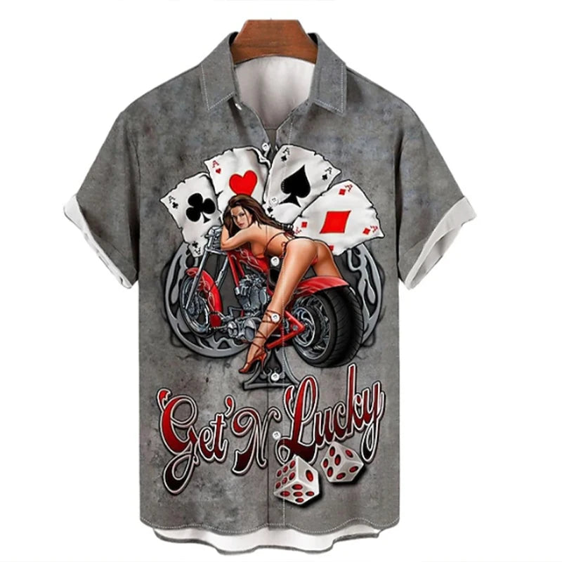 Camisa masculina HD floral de manga curta 3D camisa casual masculina da moda camisa confortável de manga